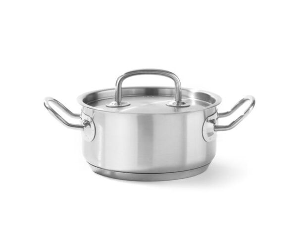 Nízky hrniec – s pokrievkou, HENDI, Kitchen Line, 4,9L, ø240x(H)110mm