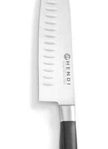 Nôž Santoku, HENDI, Profi Line, okrúhly zábrus, Čierna, (L)310mm
