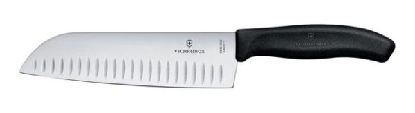Nôž Santoku s guľatou ocieľkou, Victorinox, Čierna, (L)298mm - Image 2