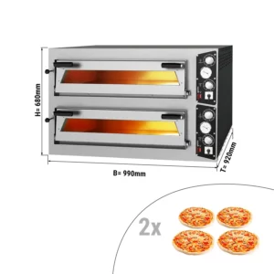 Elektrická pec na pizzu - 4+4x 35cm - manuálna