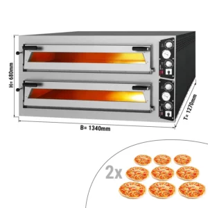 Elektrická pec na pizzu - 9+9x 35cm (šírka) - manuálna