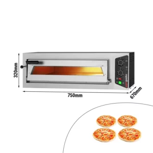Elektrická pec na pizzu - 4x 24cm - manuálna