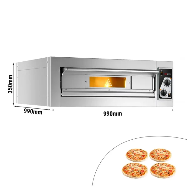 Elektrická pec na pizzu - 4x 33cm - manuálna