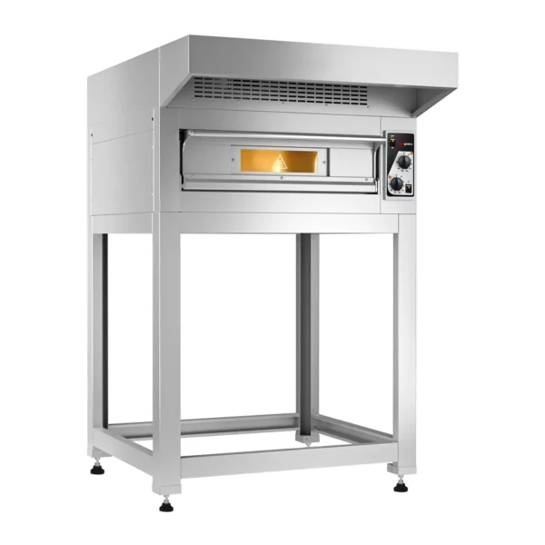 Elektrická pec na pizzu - 9x 33cm - manuálna - vrátane digestora a základného rámu - Image 4