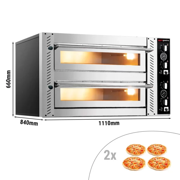 Elektrická pec na pizzu - 4+4x 34cm - manuálna