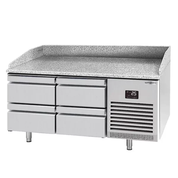 Chladiaci stôl na pizzu PREMIUM PLUS - 1490x700mm - so 4 zásuvkami - Image 2