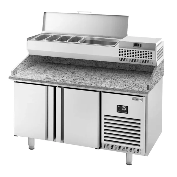Chladiaci stôl na pizzu PREMIUM PLUS - 1783x800mm - s 2 dvierkami - vrátane chladiacej vitríny - 6x GN 1/3 - Image 13