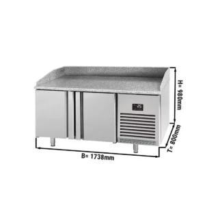 Chladiaci stôl na pizzu PREMIUM PLUS - 1783x800mm - s 2 dverami