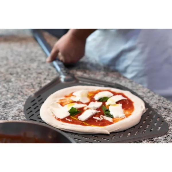 Hliníková lopata na pizzu - 36 cm - perforovaná - Image 2