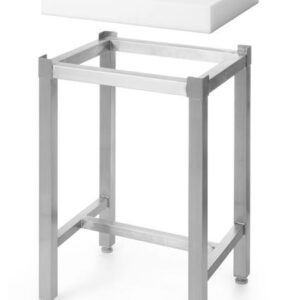 Polyetylénový mäsiarsky klát so základňou, HENDI, sada, Biela, 500x400x(H)800mm