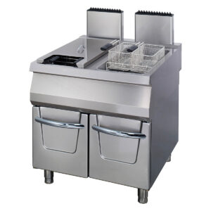 Plynová fritéza s kohútikom Premium – 2 x 22 L | Maxima 09398606