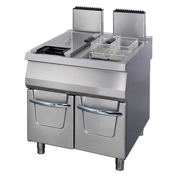 Plynová fritéza s kohútikom Premium – 2 x 22 L | Maxima 09398606