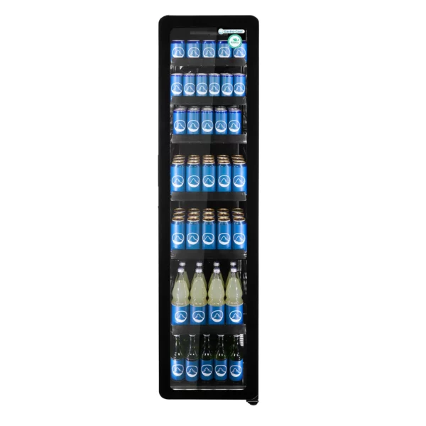 GASTRO COOL | Chladnička so sklenenými dverami - 220 litrov - úzka - 1 sklenené dvere - čierna - Image 5
