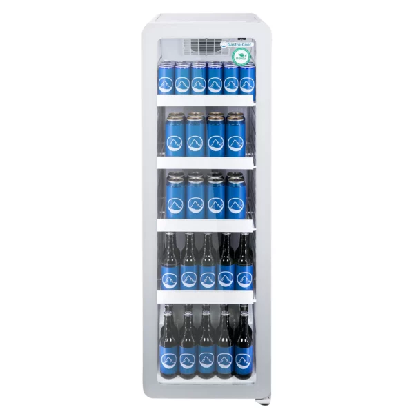 GASTRO COOL | Chladnička so sklenenými dverami - 135 litrov - úzka - 1 sklenené dvere - biela - Image 4