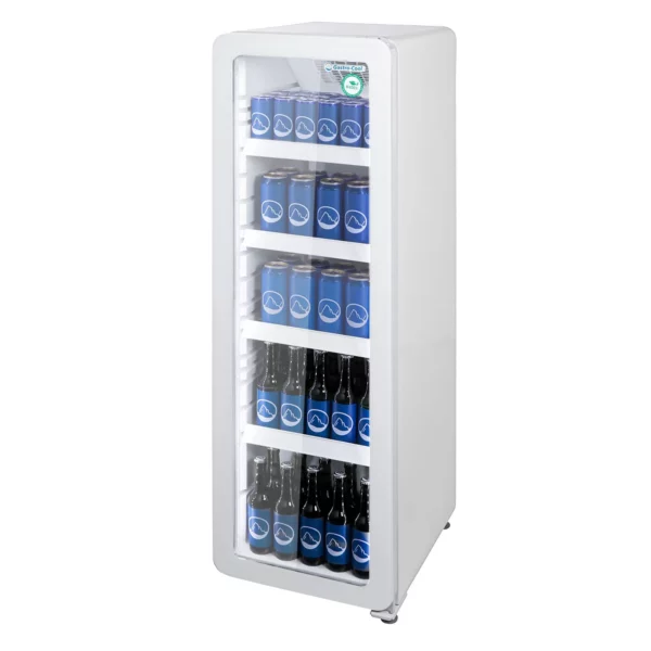 GASTRO COOL | Chladnička so sklenenými dverami - 135 litrov - úzka - 1 sklenené dvere - biela - Image 6