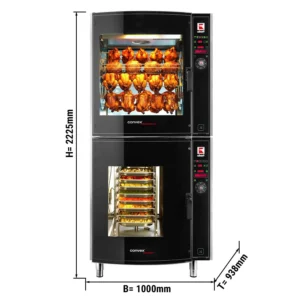 UBERT | Otočný gril na kura - vrátane konvektomatu CONVEX® 8x GN 1/1