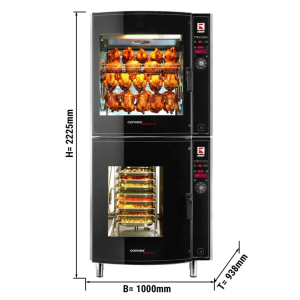 UBERT | Otočný gril na kura - vrátane konvektomatu CONVEX® 8x GN 1/1