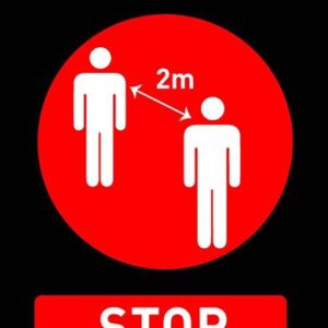 Rohožka Udržujte odstup“, HENDI, xmm