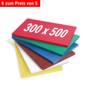 (6 kusov) súprava dosky na krájanie - 30 x 50 cm - hrúbka 2 cm - viacfarebná