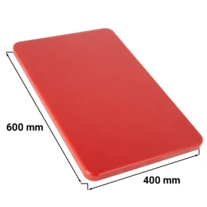 Doska na krájanie - 40 x 60 cm - hrúbka 2 cm - červená