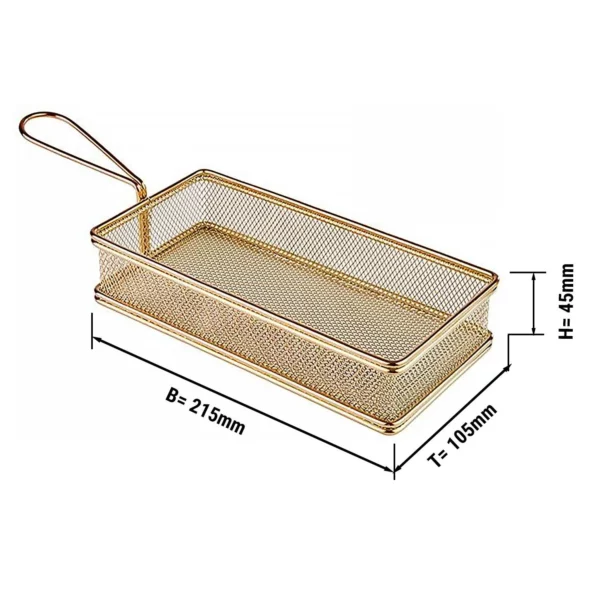 Servírovací košík na vyprážanie GOLD - Image 3