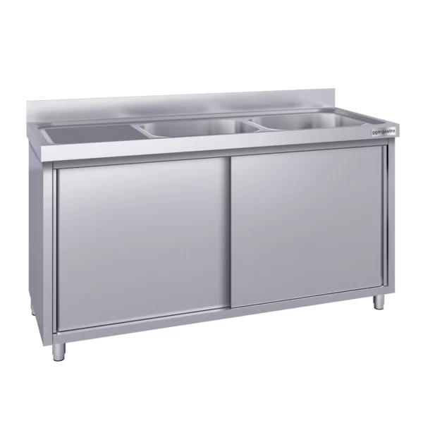 Drezová skrinka ECO - 1400x700mm - s 2 umývadlami vpravo - Image 3