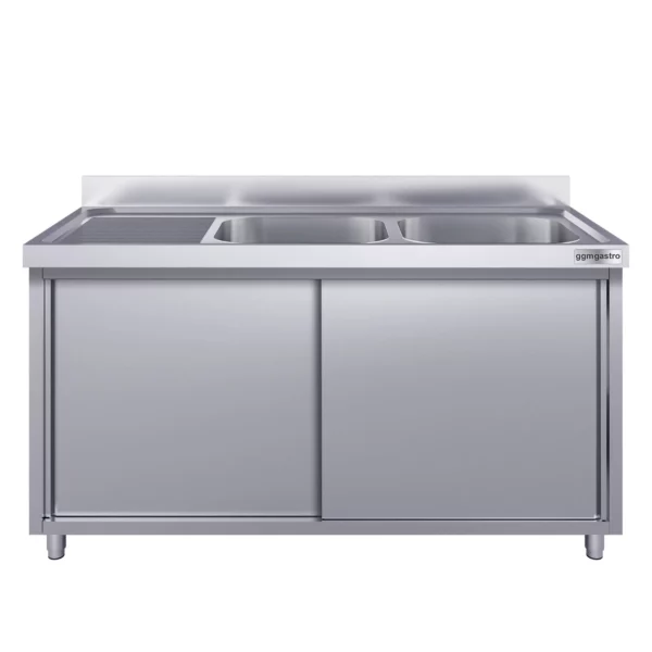 Drezová skrinka ECO - 1400x700mm - s 2 umývadlami vpravo - Image 4