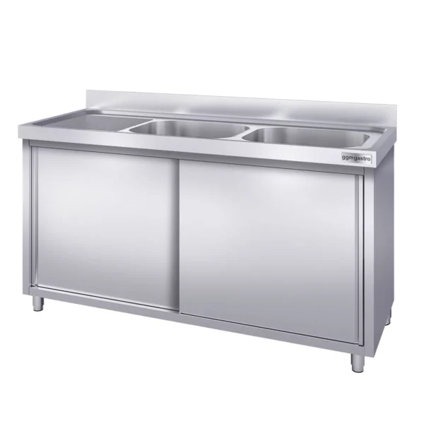 Drezová skrinka PREMIUM - 1600x600mm - s 2 umývadlami vpravo - Image 3