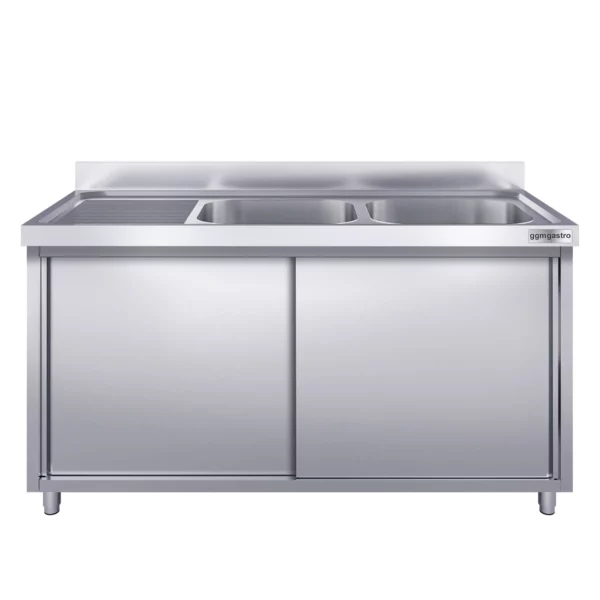 Drezová skrinka PREMIUM - 1600x600mm - s 2 umývadlami vpravo - Image 6