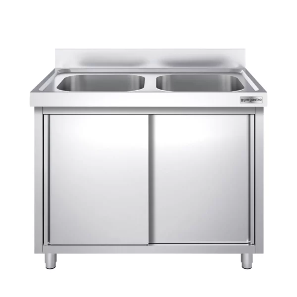 Drezová skrinka PREMIUM - 1600x600mm - s 2 umývadlami v strede - Image 2