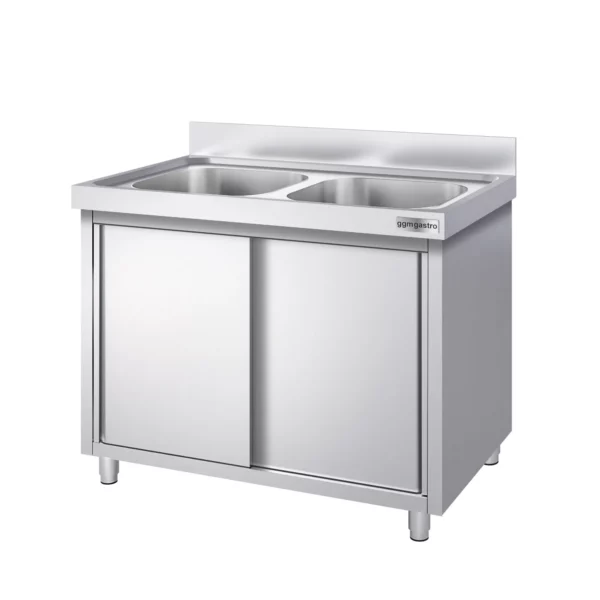 Drezová skrinka PREMIUM - 1600x600mm - s 2 umývadlami v strede - Image 3
