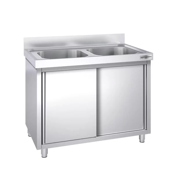 Drezová skrinka PREMIUM - 1600x600mm - s 2 umývadlami v strede - Image 4
