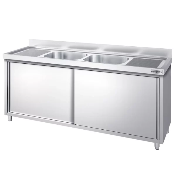 Drezová skrinka PREMIUM - 1800x600mm - s 2 umývadlami v strede - Image 2