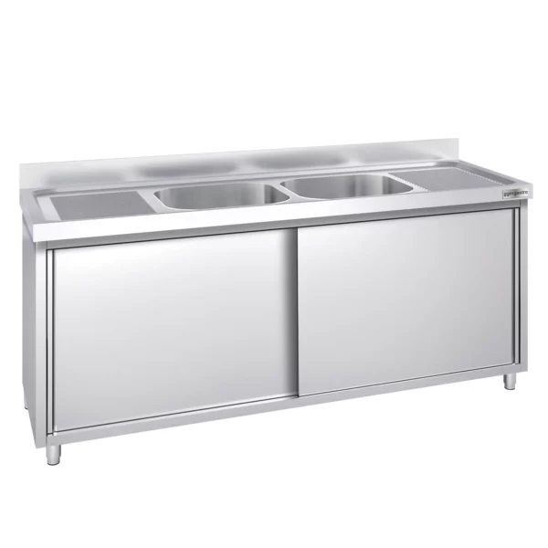 Drezová skrinka PREMIUM - 1800x600mm - s 2 umývadlami v strede - Image 3