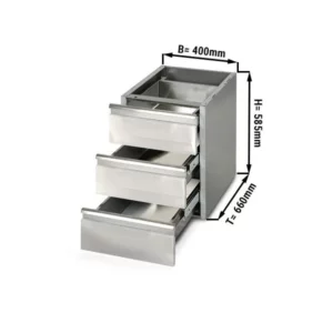 Zásuvkový blok s 3 zásuvkami PREMIUM - modul spodnej konštrukcie 400x660mm