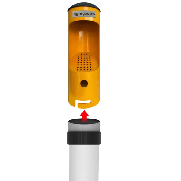 Stojanový popolník vyrobený z hliníka - biela/oranžová - Image 9