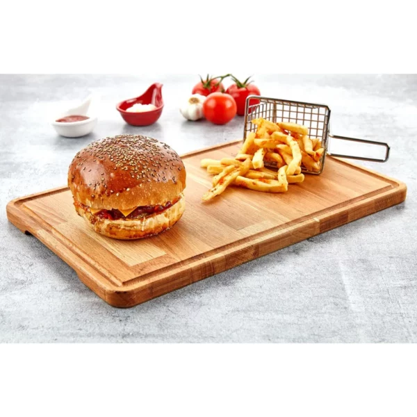 (6 kusov) steakový tanier - dub - 350x250mm - Image 5