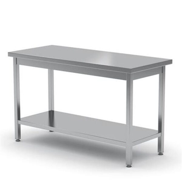 Samostatný stôl s policou – montovaný, hĺbka 600 mm, HENDI, Kitchen Line, 1800x600x(H)850mm - Image 5