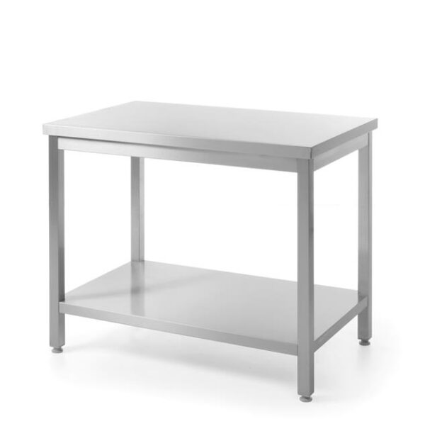 Samostatný stôl s policou – montovaný, hĺbka 600 mm, HENDI, Kitchen Line, 800x600x(H)850mm