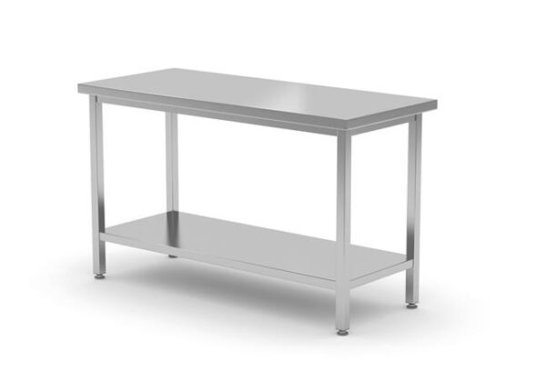 Samostatný stôl s policou – montovaný, hĺbka 700 mm, HENDI, Kitchen Line, 1400x700x(H)850mm - Image 2