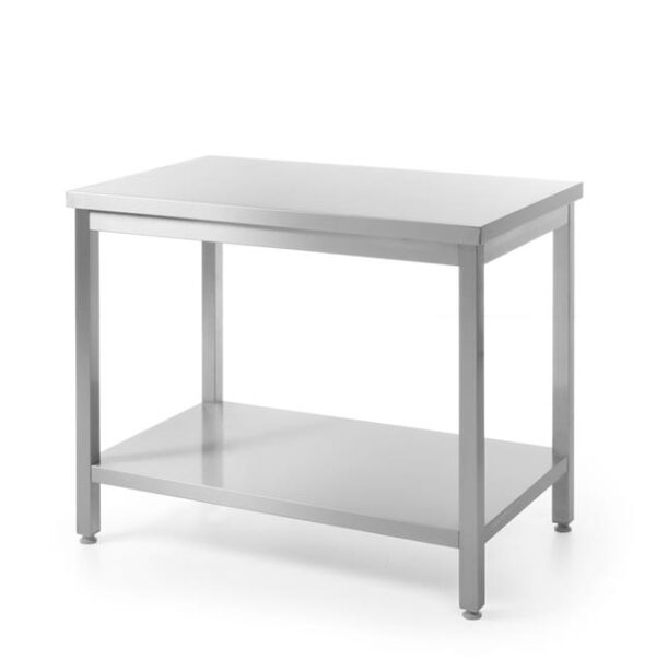 Samostatný stôl s policou – montovaný, hĺbka 700 mm, HENDI, Kitchen Line, 1400x700x(H)850mm - Image 3
