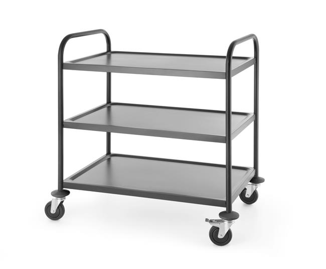 Servírovací vozík matný čierny, HENDI, 905x585x(H)945mm – Obrázok 3