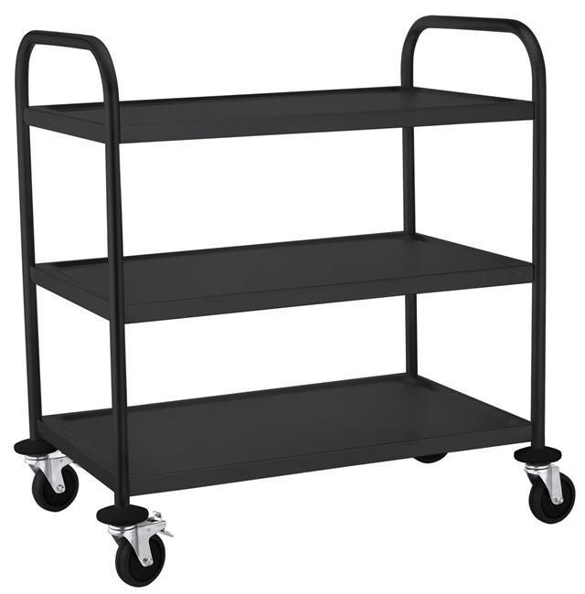 Servírovací vozík matný čierny, HENDI, 905x585x(H)945mm – Obrázok 4