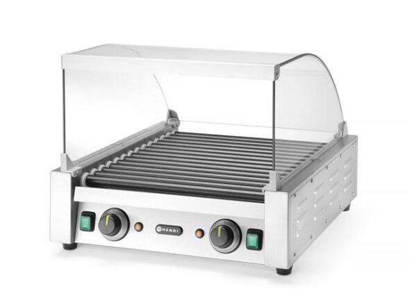 Sklenený kryty pre valcový ohrievač na párky, HENDI, pre ohrievač s 11 valcami s kódom 268704, 470x477x(H)250mm