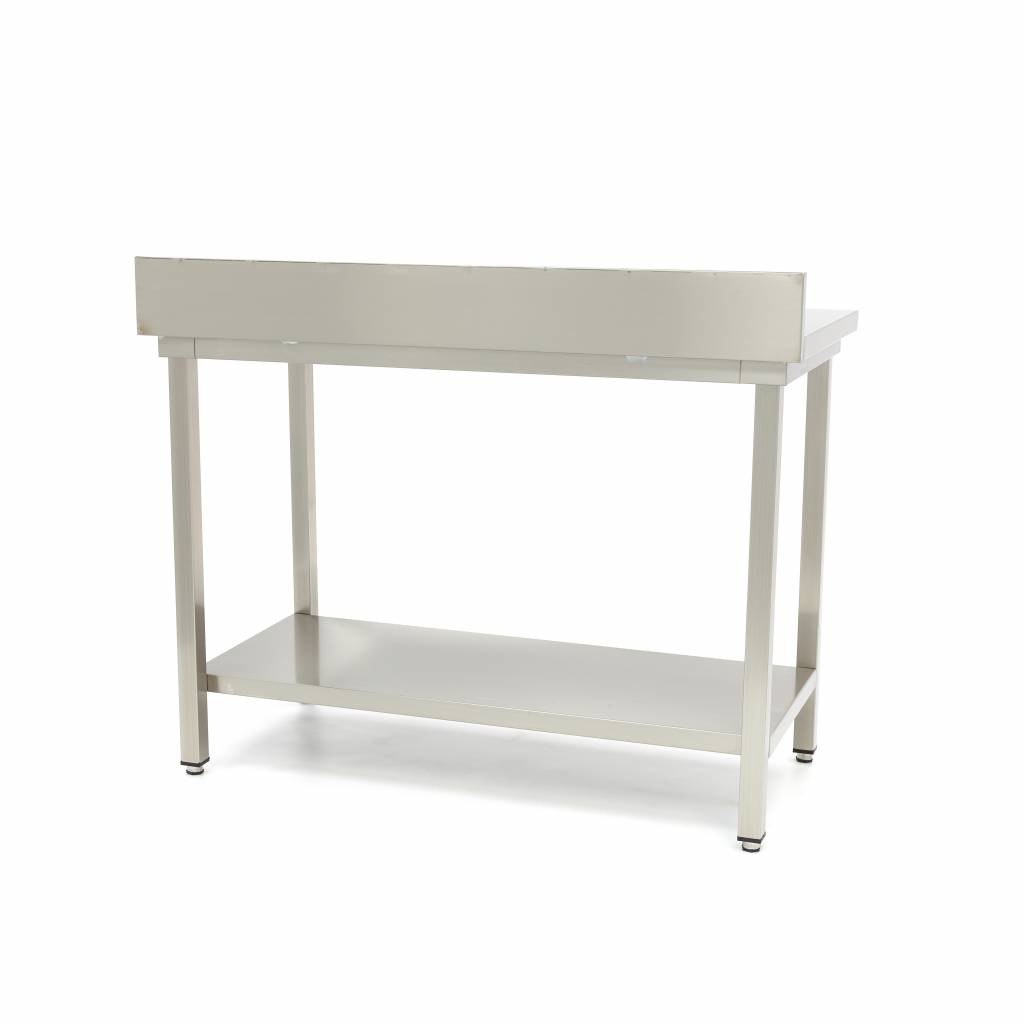 Nerezový stôl - 60 x 70 cm - nastaviteľná výška - s ochrannou stenou – Obrázok 3