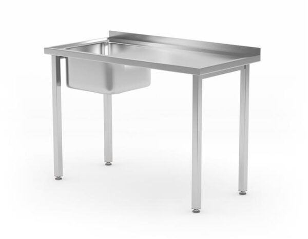 Umývací stôl s drezom vľavo - Budget Line - 1000x600x850 mm | Hendi 816790 - Image 3