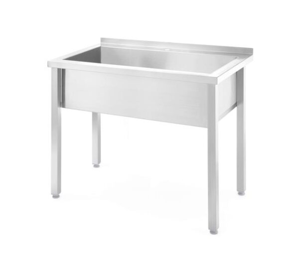 Stôl s drezom Budget Line, bez krytu – zváraný, hĺbka 600 mm, HENDI, Budget Line, 800x600x(H)850mm