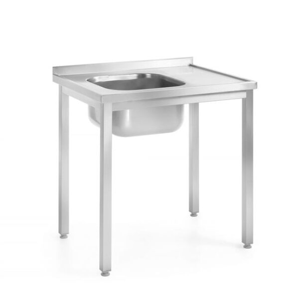 Stôl s jedným drezom – skrutkovaný, HENDI, Kitchen Line, 1000x600x(H)850mm - Image 3