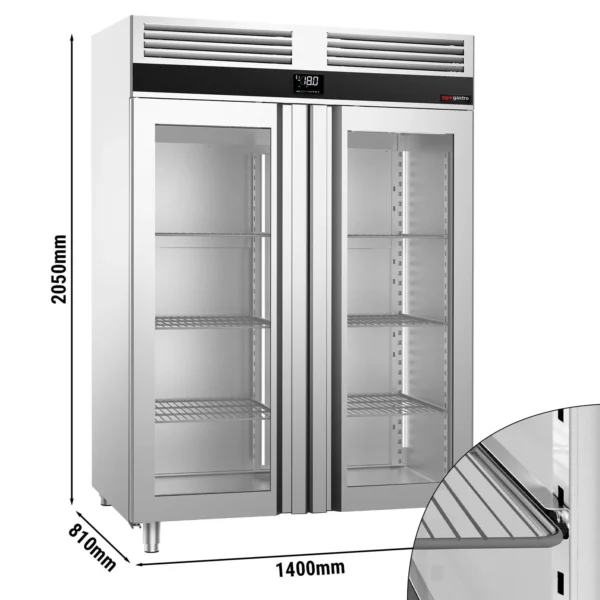 Mraznička PREMIUM - GN 2/1 - 1400 litrov - 2 sklenené dvierka