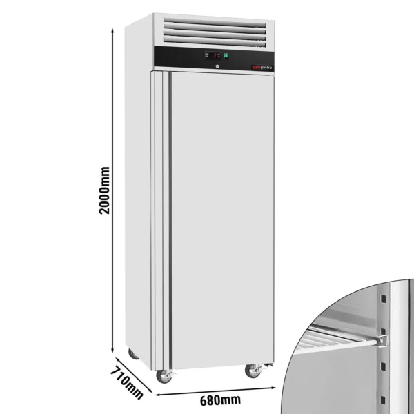 Mraznička ECO - 400 litrov - s 1 dverami - nerezové vnútorné dvere